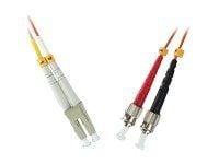 MicroConnect - Nettverkskabel - LC/PC-multimodus (hann) til ST/PC-multimodus (hann) - 1 m - 1 m - fiberoptisk - 50 / 125 mikroner - OM3 - halogenfr...