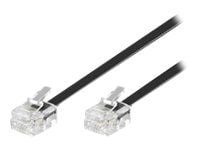 MicroConnect Modular - Telefonkabel - RJ-11 (hann) til RJ-11 (hann) - 15 m - flat