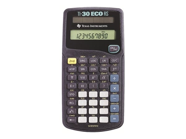 Texas Instruments TI-30 ECO RS, Tasku, Funktiolaskin, 10 lukua, 1 linjat, Aurinko, musta Texas Instruments TI-30 ECO RS, Tasku, Funktiolaskin, 10 lukua, 1 linjat, Aurinko, musta