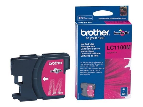 Brother LC1100M - Magenta - original - bläckpatron - för Brother DCP-185, 395, 585, 6690, J715, MFC-490, 5490, 790, 795, 990, J615; Justio MFC-5890