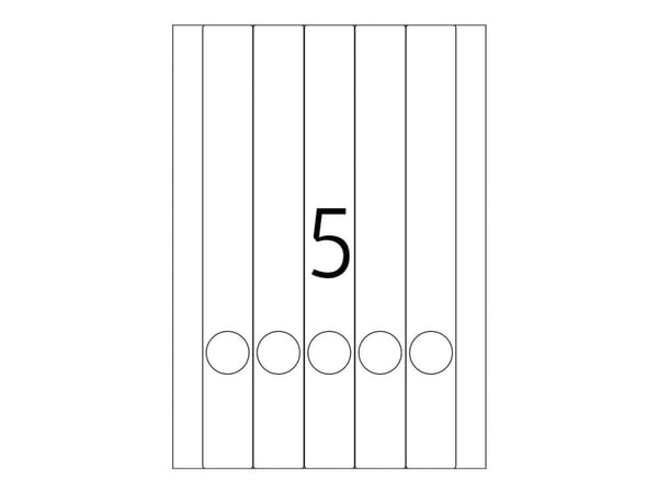 HERMA Special - Papir - matt - permanent selv-adhesiv - hvit - 34 x 297 mm 125 etikett(er) (25 ark x 5) opake arkivmappeetiketter