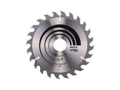 Bosch Optiline Wood - Sirkelformet sagblad - for tre - 165 mm - 24 tenner
