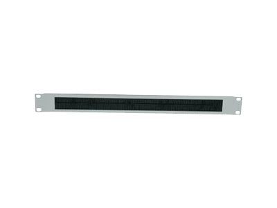 Intellinet 19" Cable Entry Panel, 1U, with Brush Insert, Grey - Rackkabeladgangspanel med børste - grå, RAL 7035 - 1U - 19"