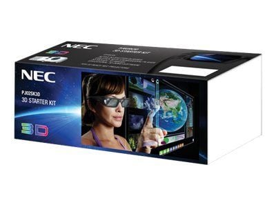 NEC 3D Starter Kit - 3D-briller - aktiv lukker - for NEC NP115, NP210, NP216, NP-V260, NP-V300, U250, U260, U300, U310, V230, V260, V300
