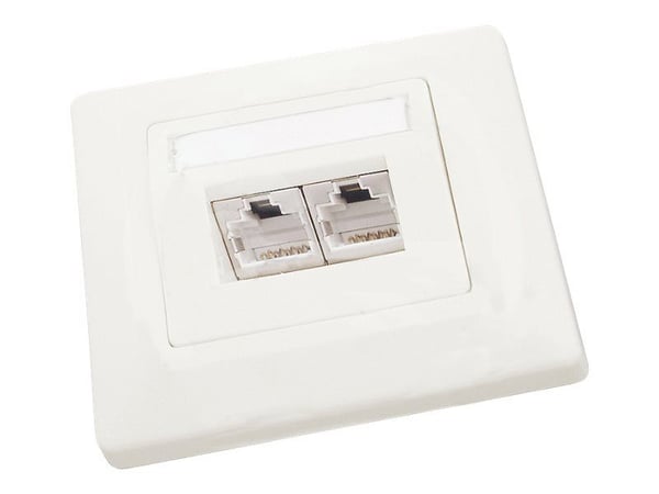 Solarix - Uppoasennettava pistorasia - CAT 6 - STP - RJ-45 - valkoinen