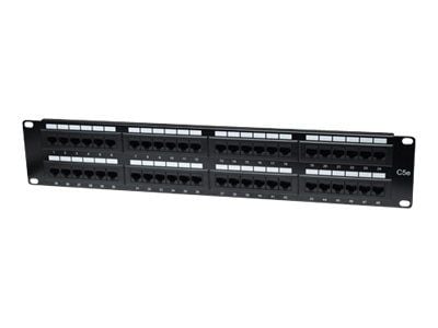 Intellinet Patch Panel, Cat5e, UTP, 48-Port, 2U, Black - Koblingspanel - CAT 5e - UTP - RJ-45 - svart - 2U - 19"