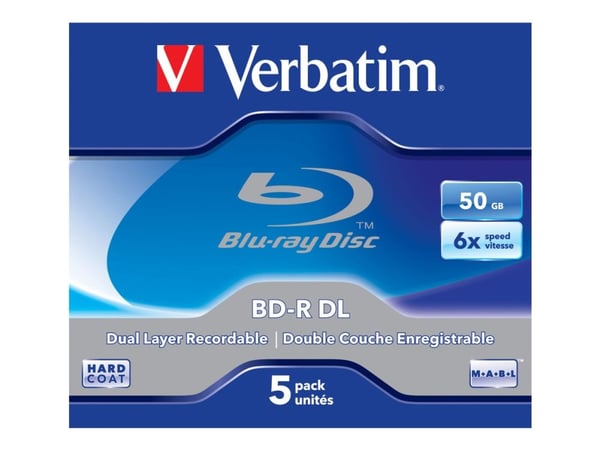 Verbatim - 5 x BD-R DL - 50 GB 6x - CD-eske