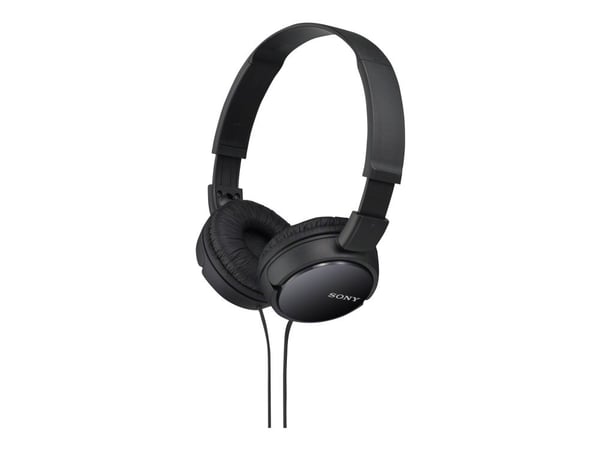 Sony MDR-ZX110AP - Hörlurar med mikrofon - fullstorlek - kabelansluten - 3,5 mm kontakt - svart