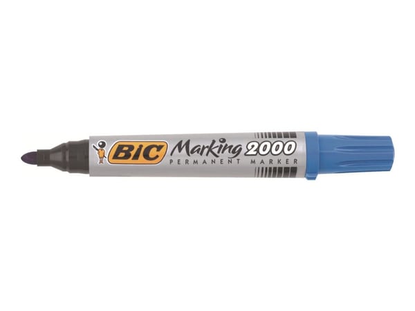 Permanent marker BIC 2000, rund, blå