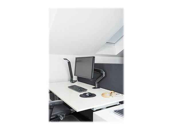 Multibrackets M VESA Gas Lift Arm Single - Monteringssett (leddarm, skrivebordsklemmemontering) - for LCD-skjerm - aluminium - svart