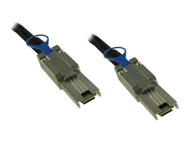 Inter-Tech - SAS ekstern kabel - SAS 6Gbit/s - 26-pin 4x Shielded Mini MultiLane SAS (SFF-8088) (hann) til 26-pin 4x Shielded Mini MultiLane SAS (S...