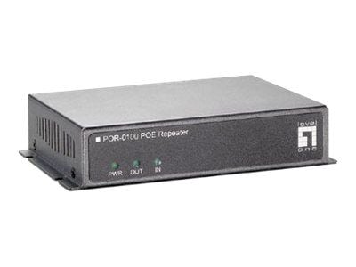 LevelOne POR-0100 PoE Repeater - Forsterker - 100Mb LAN - 10Base-T, 100Base-TX - opp til 100 m