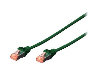 DIGITUS - Patch-kabel - RJ-45 (hane) till RJ-45 (hane) - 50 cm - SFTP - CAT 6 - startad, halogenfri, hakfri - grön, RAL 6016