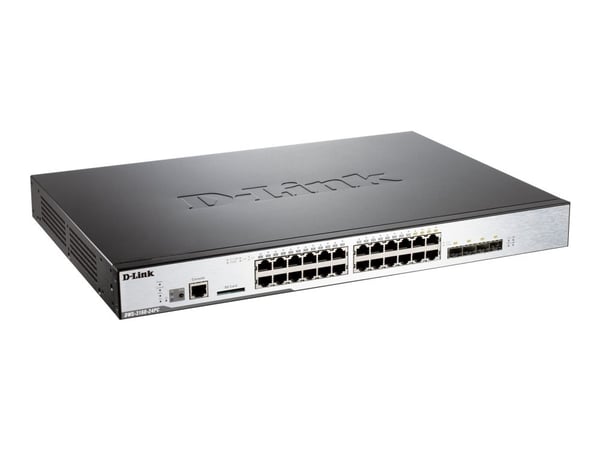 D-Link DWS 3160 - Switch - Styrt - 20 x 10/100/1000 (PoE) + 4 x kombo-Gigabit SFP - rackmonterbar - PoE