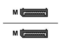DELTACO DP-1010D - DisplayPort-kabel - DisplayPort (hann) til DisplayPort (hann) - DisplayPort 1.2 - 1 m - 4K-støtte - svart