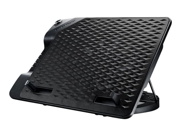 Cooler Master Notepal ERGOSTAND III - Notebookstativ - med 4-porters USB-hub, kjølevifte - 230 mm - svart