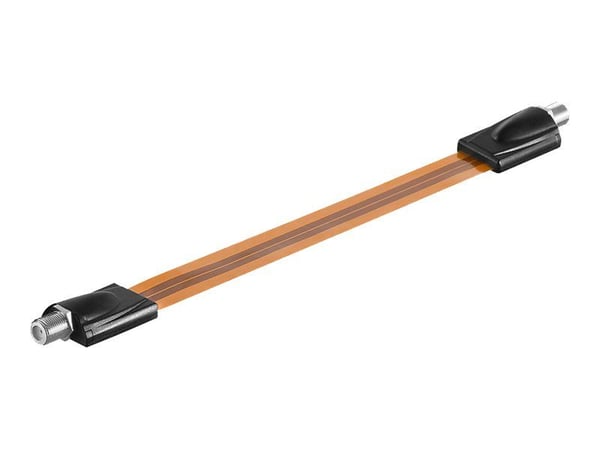 goobay Window Leading Extreme Flat - Antennikaapeli - F-liitin uros - F-liitin uros - 52 cm