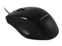 LC Power M710B - Mus - optisk - kablet - USB - svart