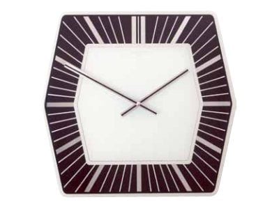 Nextime Hexagon - Klokke - heksagonal - kvarts - veggmonterbar - 43 x 43 cm - svart