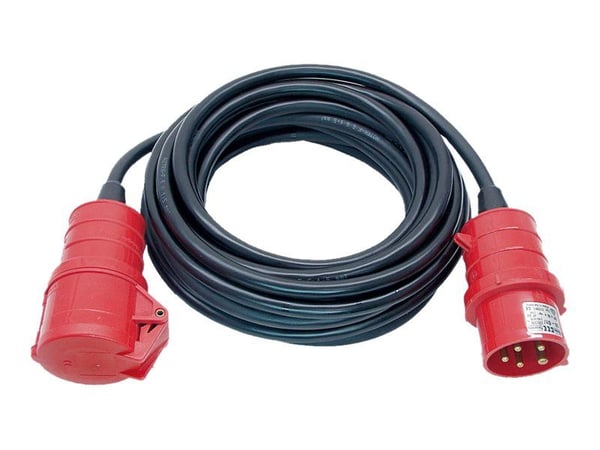 brennenstuhl H07RN-F 5G1,5 - Förlängningskabel för ström - IEC 60309 16A (hona) till IEC 60309 16A (hane) - AC 400 V - 10 m - svart