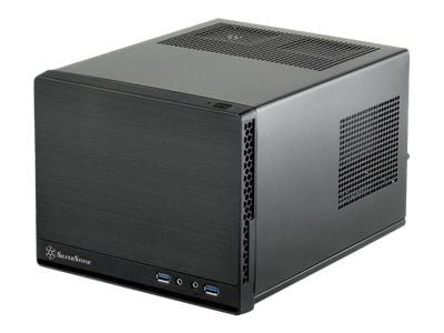 SilverStone SUGO SG13 - Tower - Mini-DTX - ingen strømforsyning (AT / PS/2) - svart - USB/lyd