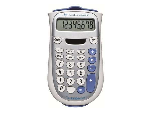 Texas Instruments TI-1706 SV - Lommekalkulator - 8 sifre - batteri, solpanel