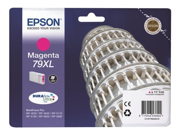 Epson 79XL - 17.1 ml - XL - magenta - original - blekkpatron - for WorkForce Pro WF-4630DWF, WF-4640DTWF, WF-5110DW, WF-5190DW, WF-5620DWF, WF-5690DWF