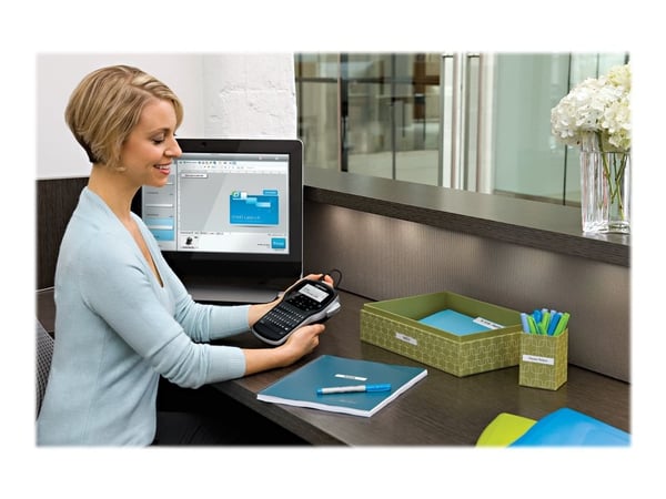 DYMO LabelMANAGER 280 - Etikettmaker - S/H - termotransfer - Rull (1,2 cm) - 180 dpi - inntil 15 mm/sek - USB - kutter