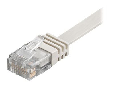 goobay - Nettverkskabel - RJ-45 (hann) til RJ-45 (hann) - 3 m - UTP - CAT 6 - formstøpt, flat - hvit