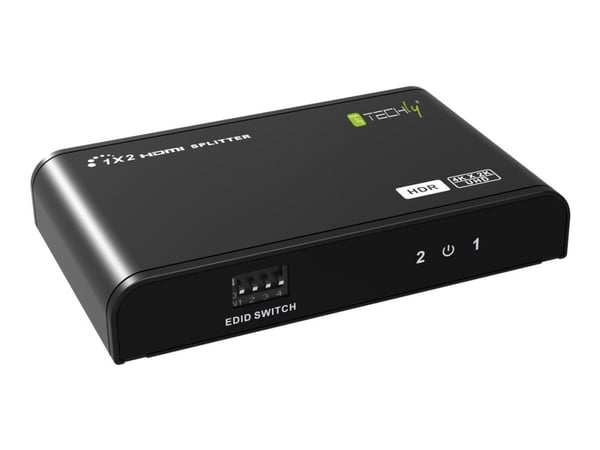 TECHly HDMI2.0 Splitter 4K 2ways HDR - Video/audiosplitter - 2 x HDMI - skrivbordsmodell TECHly HDMI2.0 Splitter 4K 2ways HDR - Video/audiosplitter - 2 x HDMI - skrivbordsmodell