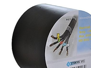 Isoleringstejp vinyl 50 mm x 20 m svart