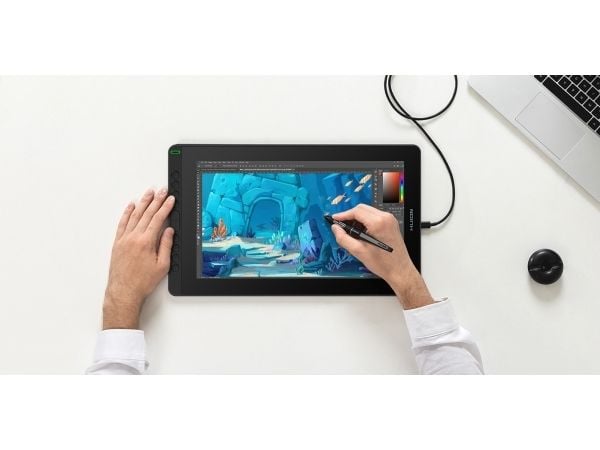 HUION RDS-160, Koblet med ledninger (ikke trådløs), 344,16 x 193,6 mm, USB, 1 cm, Penn, 0,3 mm