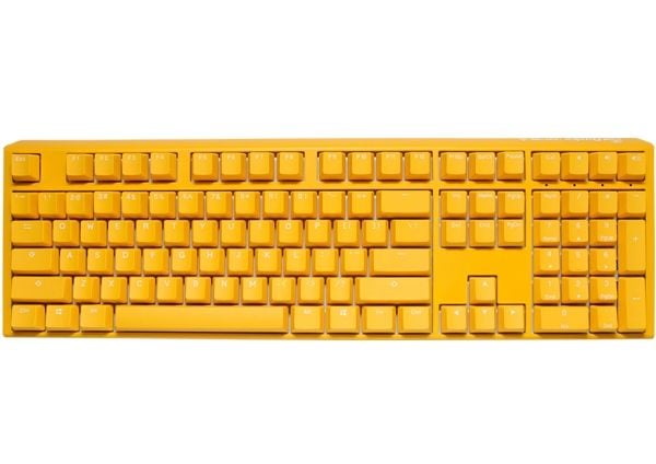 Ducky One 3, Koblet med ledninger (ikke trådløs), USB, Mekanisk nøkkelbryter, QWERTY, RGB LED, Gult