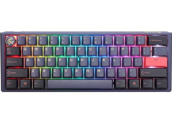 Ducky One 3 Mini, Koblet med ledninger (ikke trådløs), USB, Mekanisk nøkkelbryter, QWERTY, RGB LED, Blå