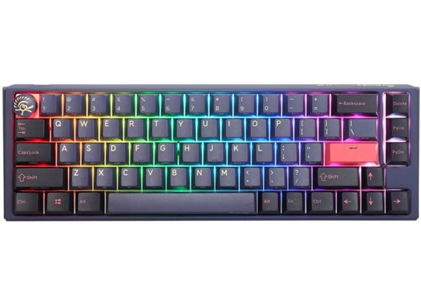 Ducky One 3 SF, Koblet med ledninger (ikke trådløs), USB, Mekanisk nøkkelbryter, QWERTY, RGB LED, Blå
