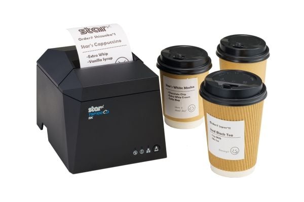 Star TSP100 Series TSP143IV-UE SK GY E+U - Etikett-/kvitteringsskriver - S/H - direktetermisk - Rull (8 cm) - 203 dpi - inntil 180 mm/sek - USB-C, ...