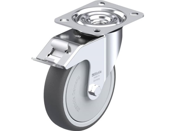 Styrehjul med bremse Blickle LE-PTH 125K-FI