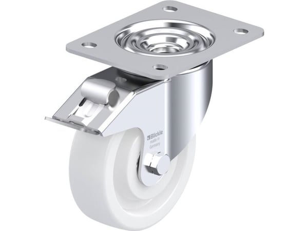 Styrehjul med bremse Blickle LK-SPO 125K-3-FI