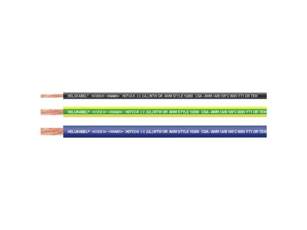 Hel kabel 64161-305 Wire H07V2-K 1 x 4,00 mm² Grå 305 m