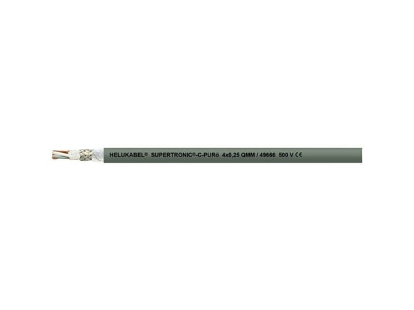 Helukabel 49654-500 Dragkedjekabel S-TRONIC-C-PURö 3 x 0,14 mm² Grå 500 m