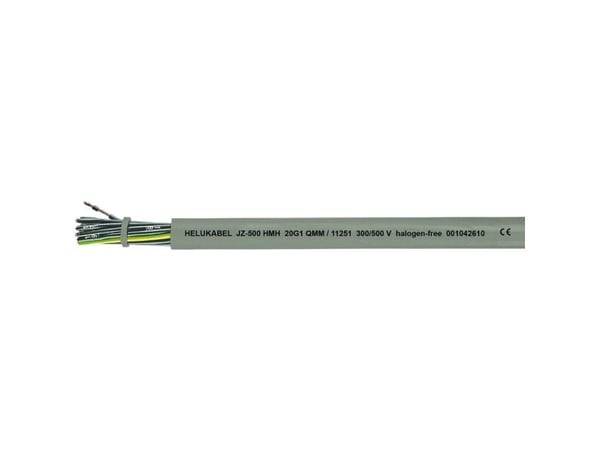 HELUKABEL 11201-500, Pienjännitekaapeli, Harmaa, Polyvinyylikloridi (PVC), Polyvinyylikloridi (PVC), Kupari, -15 - 80 °C