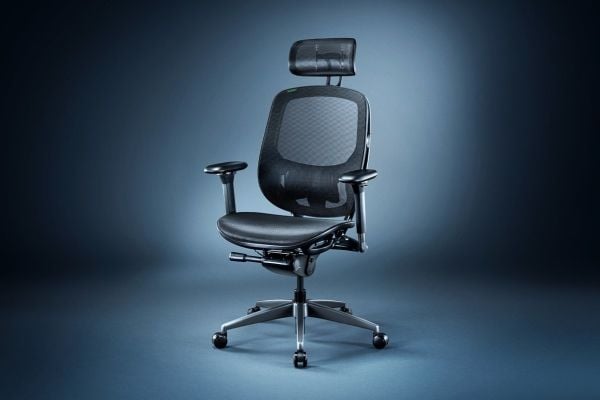 Razer Fujin Pro - Stol - armlener - T-formet - tipping - roterende - maskestoff, metall - svart