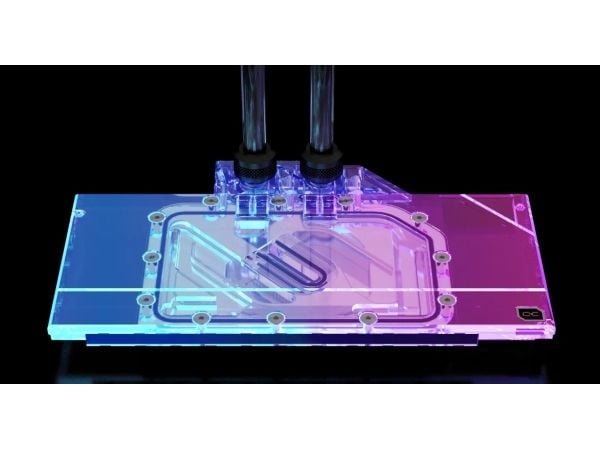 Alphacool 18670, Vannblokk + Bakplate, Akryl, Aluminium, Kromfarget, Kobber (Cu), Sort, Sølv, Gjennomsiktig, 1/4", 3-pin, 125,8 mm