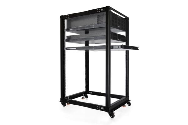 Alphacool ES 19" Open Frame Server Rack 25U säädettävä syvyys (13738)