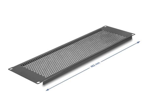 DeLOCK 67037, Blindpanel, Sort, Metall, 3U, 133 mm, 48,2 cm