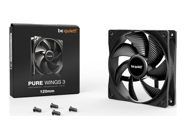 be quiet! Pure Wings 3 - Kabinettvifte - 120 mm - svart