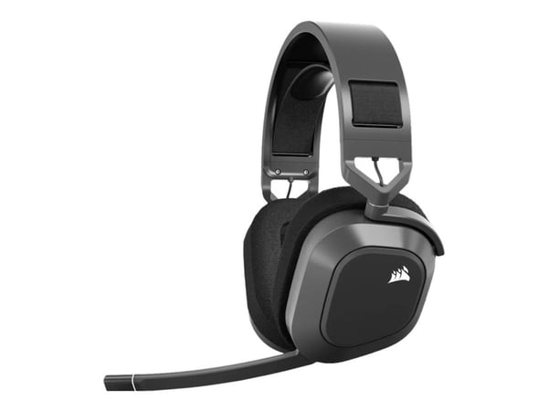 CORSAIR Gaming HS80 MAX WIRELESS - Hodesett - full størrelse - 2,4 GHz - trådløs - USB - stålgrå
