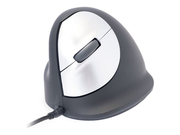 R-Go Ergonomic mouse HE Break - Mus - ergonomisk - venstrehendt - 5 knapper - kablet - USB - svart