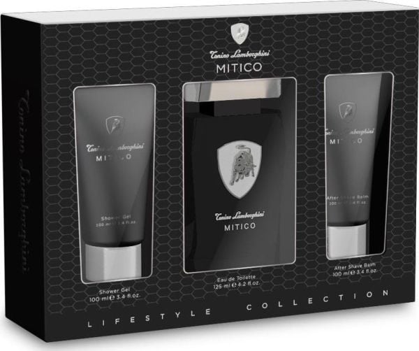 Tonino Lamborghini Mitico woda toaletowa spray 125ml + balsam for goleniu 100ml + żel pod prysznic 100ml