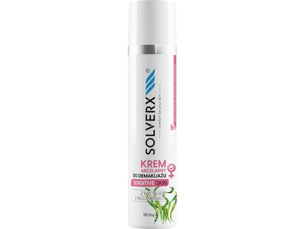 SOLVERX_ Sensitive Skin micellar facial makeup remover for women for sensitive skin 100ml